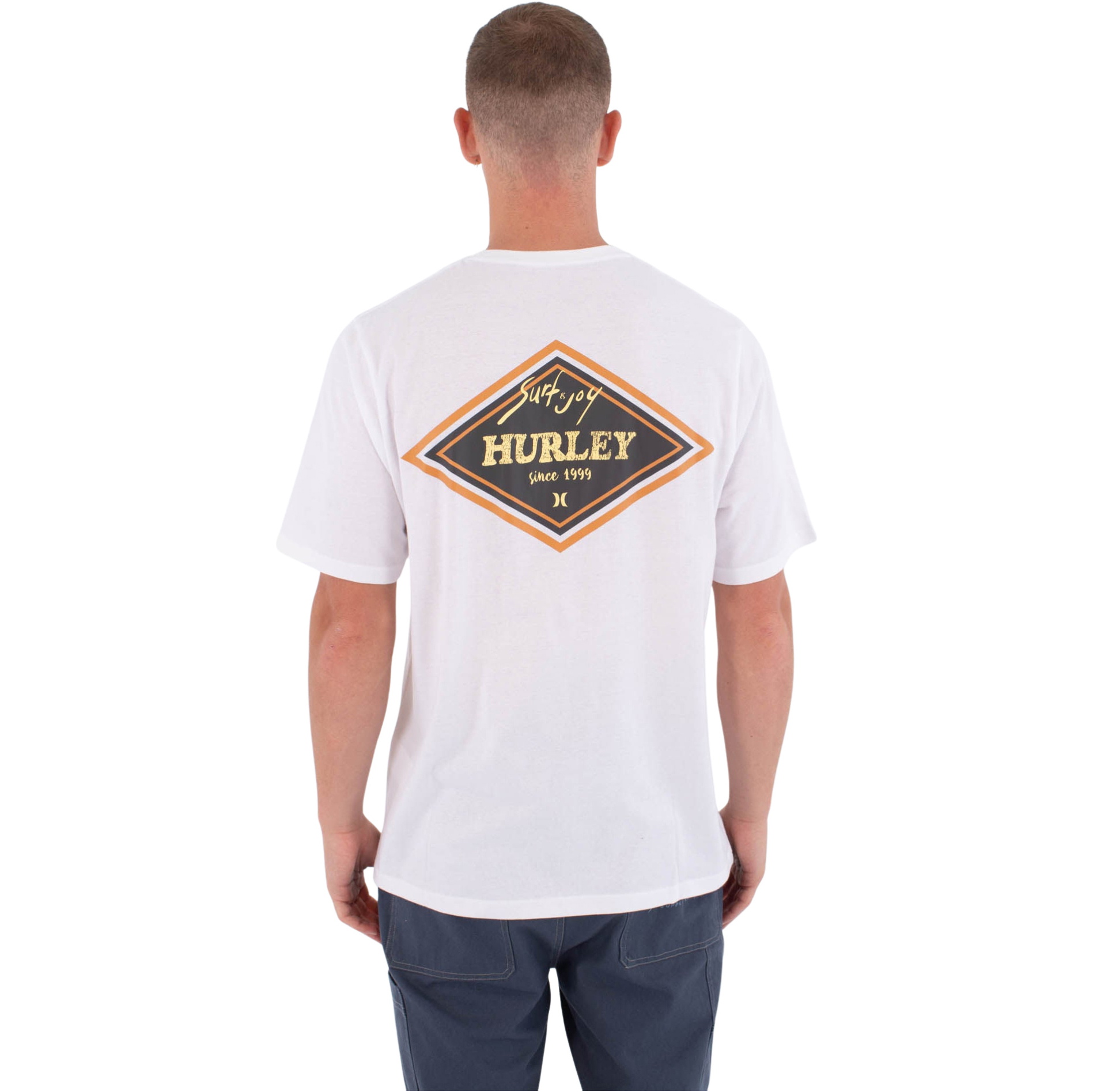 2026 Hurley Mens Printing Press Samp T-Shirt MTSEUED0017 - White